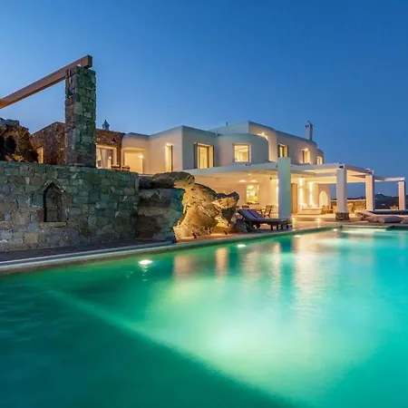 Gorgeous Mykonos 12 Bedrooms Nova Light Private Pool Panoramic Sea Views Elia Villa Elia (Mykonos)